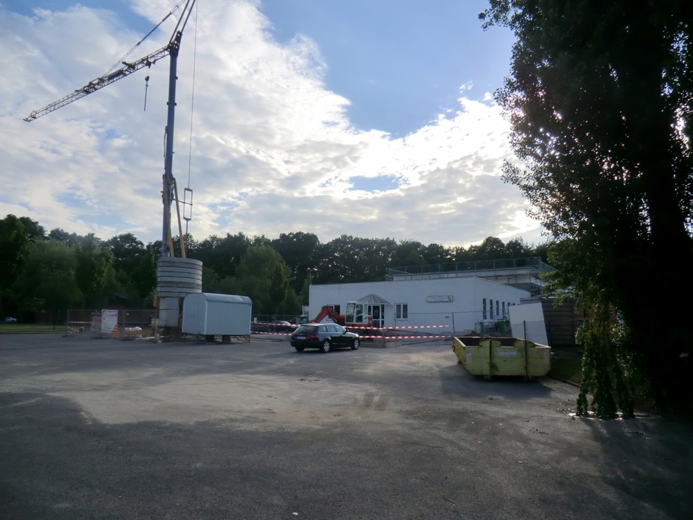 Es geht los, Einrichten der Baustelle